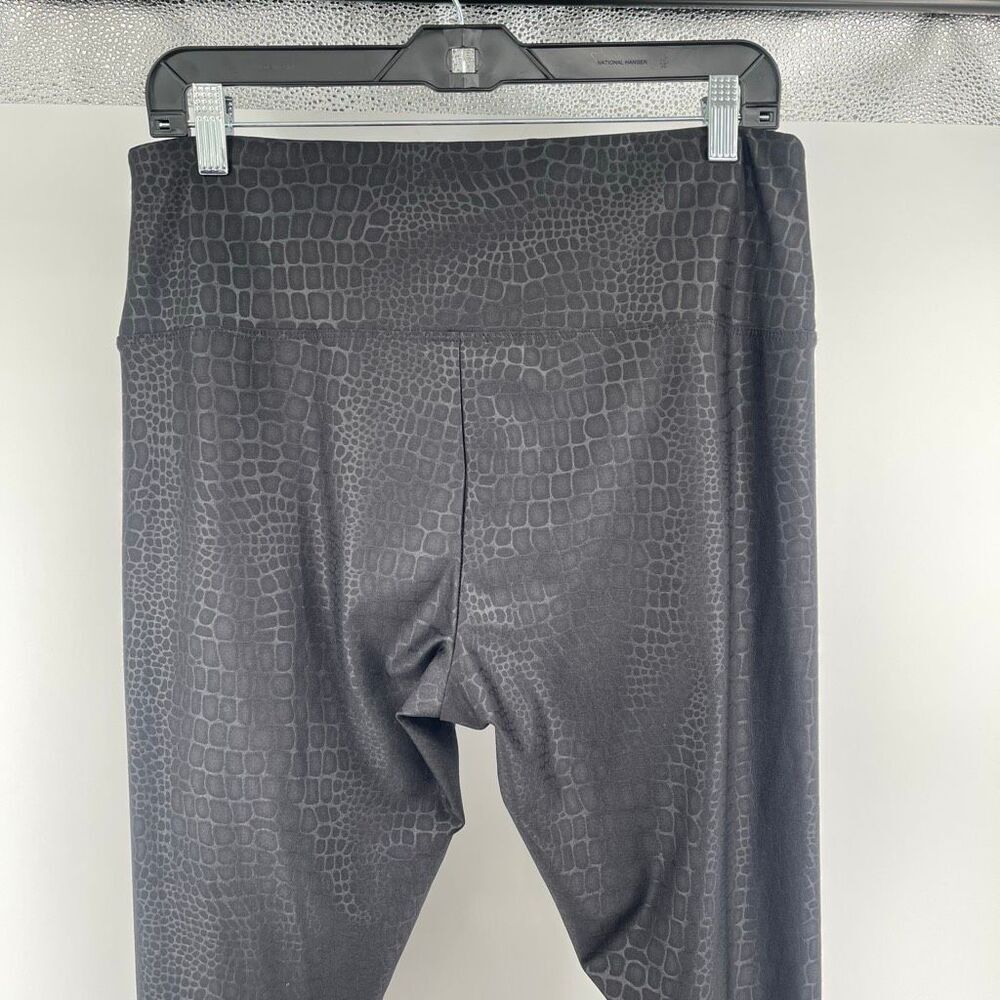 Wild Fable Black Croc Print High Rise Leggings Faux Leather Look Large - Picture 9 of 13